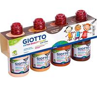 GIOTTO Tempera Pronta Skin Tones qualità Extra 4 x 250ml, Colori della Pelle, 250 ml (Confezione da 4), 542800