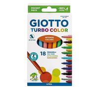 Giotto Turbo Color 18 Pennarelli Punta Fine Colori Assortiti Ricambio Astuccio