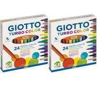 Giotto TURBO COLOR Ast. 24 pennarelli (Confezione da 2)