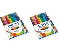 Giotto Turbo Color - Astuccio da 36 Pennarelli a Punta Fine, 2.8mm, Colori Intensi (Confezione da 2)