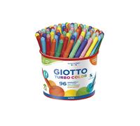 GIOTTO Turbo Color Barattolo Da 96 Pennarelli A Punta Fine 2.8 mm Colori Intensi