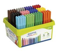 GIOTTO Turbo Color - Confezione per la Scuola da 144 Pennarelli a Punta Fine, 2.8mm, 12 Colori Assortiti