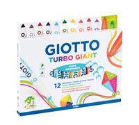 Pennarelli Turbo Giant classici - 2 colori neon - Giotto - astuccio 12 pezzi