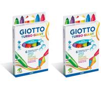 Giotto TURBO GIANT Ast. 6 pennarelli Fluo (Confezione da 2)