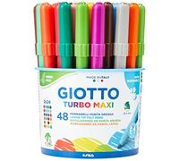 pennarelli barattolo GIOTTO turbo maxi da 48 colori 24 SFUMATURE punta grossa