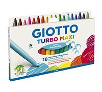 Giotto Turbo Maxi confezione da 24 pennarelli - punta spessore 5 mm - profondità acqua - lavabili - colori assortiti
