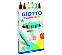 Giotto- Turbo Maxi Giocattolo, Multicolore, 6 count (Confezione da 1), 454000