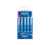 Pennarelli bipunta brush Turbopro pastel set da 5 - Giotto