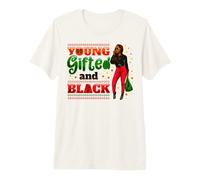 Giovane Donna Donata e melanina Nera Maglietta Premium