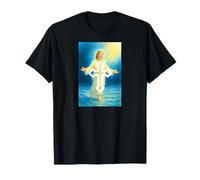 Giovane Gesù Croce Art | Simbolo Spirituale della Fede Cristiana Maglietta