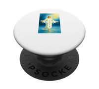 Giovane Gesù Croce Art | Simbolo spirituale della fede cristiana PopSockets PopGrip Adesivo