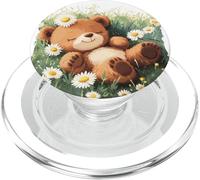 Giovane orso in prato di fiori per gli amanti delle margherite PopSockets PopGrip per MagSafe