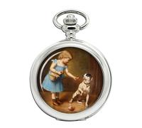 Giovane Ragazza Allattamento Un Cane Da Carl Reichert Orologio da Tasca