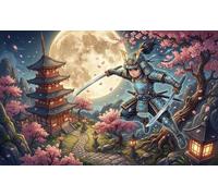 Giovane samurai giapponese Puzzle 1000 Pezzi,Cartone Di Qualità,Sfida Impossibile,Gioco Educativo,Idea Regalo,Antistress,Decorazione Casa,Adulti E Ragazzi,dai 14 Anni 38x26cm