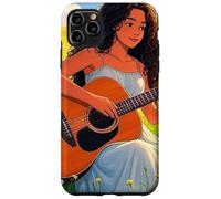 Giovane signora che suona la chitarra nel prato Custodia per iPhone 11 Pro Max