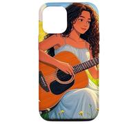 Giovane signora che suona la chitarra nel prato Custodia per iPhone 12/12 Pro