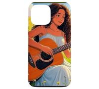 Giovane signora che suona la chitarra nel prato Custodia per iPhone 13 Pro Max