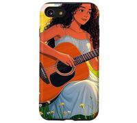 Giovane signora che suona la chitarra nel prato Custodia per iPhone SE (2020) / 7/8