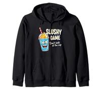 Giovane Silly Gioco Casual Grafica Non Guardare Slushy Cup Felpa con Cappuccio