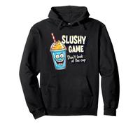 Giovane Silly Gioco Casual Grafica Non Guardare Slushy Cup Felpa con Cappuccio