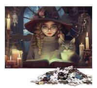 Giovane Strega Puzzle in Legnos 300 Pezzi Adulto Gioco Education Decorazione Interna Unica Per Gioco Familiare Regalo Per Amore E Amico Stress Relief 300pcs (40x28cm)