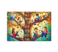 Giovani Leggi Sotto Foglie Colorate 1000 Pezzo Puzzle Per Adulti Puzzle Di Legno Per Adulti Regali Decorazione Domestica