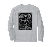 Giovanna d'Arco I Am Not Afraid I Was Born for This Woodcut Blk Maglia a Manica
