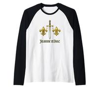 Giovanna d'Arco Jeanne D'Arc Fleur de Lis Storia della Spada Maglia con Maniche Raglan