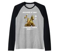 Giovanna D'Arco Storia Orleans Dio Primo Servito Francia Maglia con Maniche Raglan