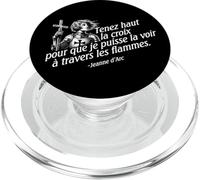 Giovanna d'Arco Tenere La Croce Alta Citazione In Francese PopSockets PopGrip per MagSafe