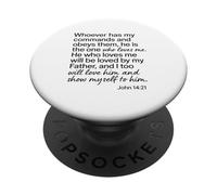 Giovanni 14 21 Chi ha i miei comandi mi ama Scrittura Bibbia PopSockets PopGrip Adesivo