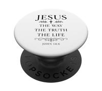 Giovanni 14:6 Gesù La Via Verità Vita Bibbia Versetto Scrittura Dio PopSockets PopGrip Adesivo