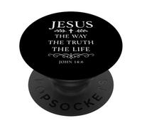 Giovanni 14:6 Gesù La Via Verità Vita Bibbia Versetto Scrittura Dio PopSockets PopGrip Adesivo