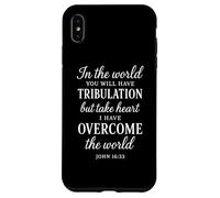 Giovanni 16:33 Ho superato la Bibbia Versi Scritture del mondo Custodia per iPhone XS Max