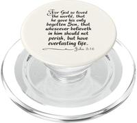 Giovanni 3:16 Poiché Dio amava così tanto il mondo intero versetto Bibbia KJV PopSockets PopGrip per MagSafe
