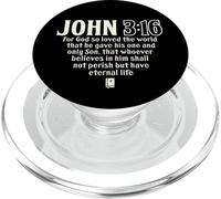 Giovanni 3:16 Versetto della Bibbia Scrittura Cristiano Dio ti ama PopSockets PopGrip per MagSafe