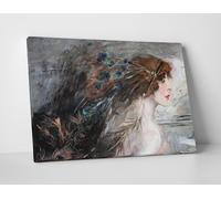 Giovanni Boldini La Marchesa Casati Stampa su Tela Cotone Vernice Pennellate