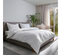 Giovanni Dolcinotti | Parure Copripiumino Matrimoniale 250x240 cm, Microfibra, Bianco, Modello Detroit - Sacco Copripiumino Matrimoniale + 2 Federe 50x80 cm