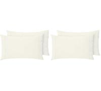 Giovanni Dolcinotti | Set 2 Federe Colorate a Sacco con Patella e finitura zigzag - 50x80 cm - 100% Cotone - Made in Italy - Panna - Modello Toronto (Confezione da 2)