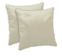 Giovanni Dolcinotti | Set 2 Federe Cuscini Divano 50x50 - Copricuscini Decorativi - 100% Cotone - Fodere con Cerniera Nascosta - Crema - Modello Atlanta