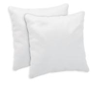 Giovanni Dolcinotti | Set 2 Federe Cuscini Divano 50x50 - Copricuscini Decorativi - 100% Cotone - Fodere con Cerniera - Bianco - Modello Atlanta