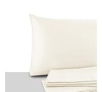 Giovanni Dolcinotti | Set 2 Federe Cuscino Letto Matrimoniale e Singolo 80x80 cm - 100% Cotone - Made in Italy - Colore Avorio