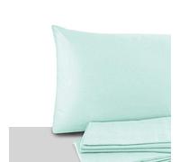 Giovanni Dolcinotti | Set 2 Federe Cuscino Letto Matrimoniale e Singolo (80x80, Colore Acqua)