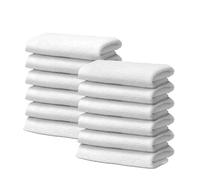 Giovanni Dolcinotti | Set di 12 Asciugamani viso in 100% cotone - 30x30 cm - Extra assorbenti e ad asciugatura rapida - Per Bagno, Spa e Palestra - Bianco - Modello Orlando