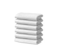 Giovanni Dolcinotti | Set di 6 Asciugamani viso in 100% cotone - 30x30 cm - Extra assorbenti e ad asciugatura rapida - Per Bagno, Spa e Palestra - Bianco - Modello Orlando
