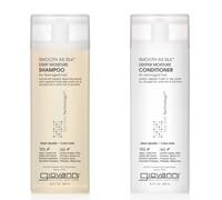 GIOVANNI HAARPFLEGEPRODUKTE Giovanni Smooth as Silk Deeper Moisture Shampoo & Conditioner Set 8,5 Oz. Beruhigt Frizz Entwirrt Wash & Go Co Wash Keine