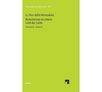 Giovanni Pico Della Mirandol Kommentar zu einem Lied der Lieb (Copertina rigida)