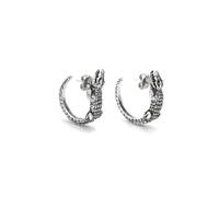 Giovanni Raspini 12268 Crocodile Hoop Earrings - Sterling Silver, 2.9cm