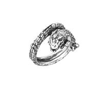 Giovanni Raspini 12269 Crocodile Ring - Sterling Silver, Size 14, Handmade