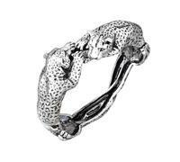 Giovanni Raspini 12271 Leopardi Bangle - Sterling Silver, 5.7x5cm, Handmade